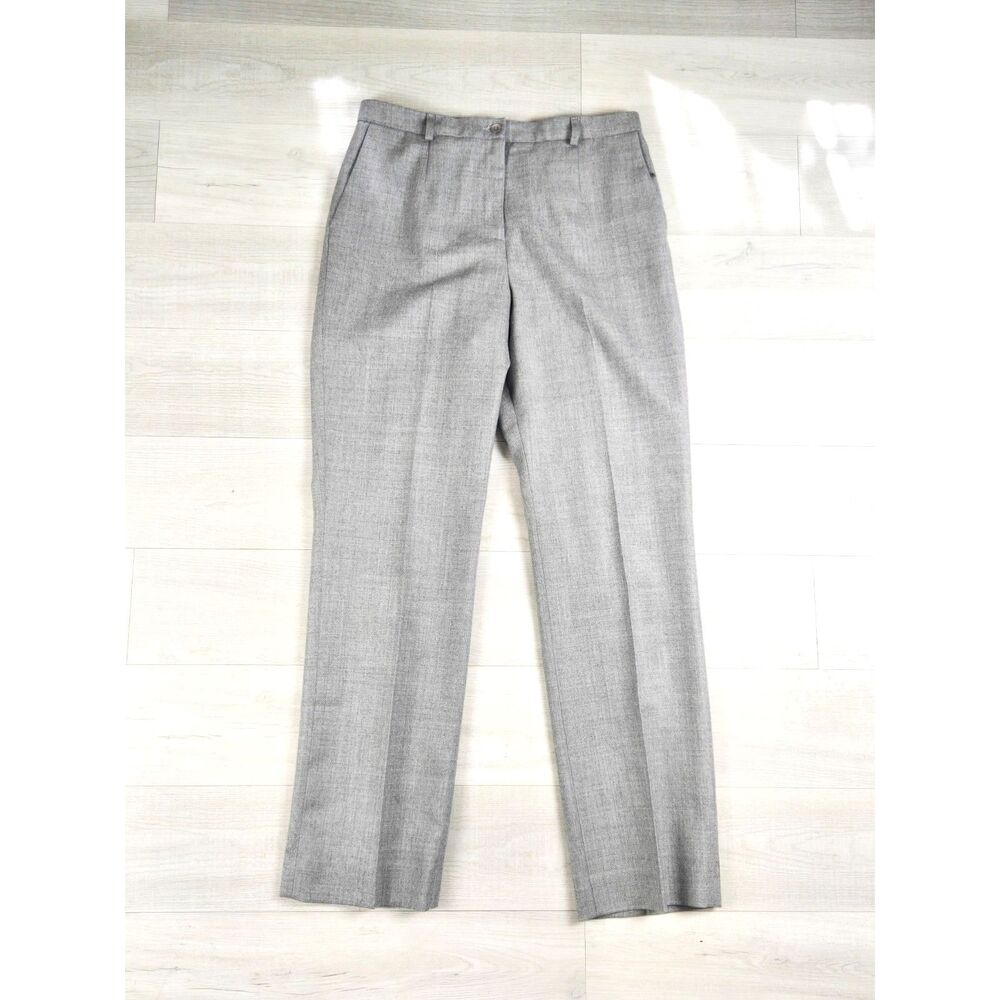 Pendleton Vintage Size 10 Gray Wool Tailored Trousers High Waist fully Lined
